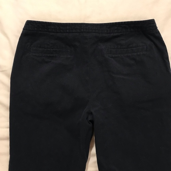 Tory Burch Womens Low Rise Dark Blue Sailor Pants Goldtone Buttons Size 4 - Picture 9 of 11